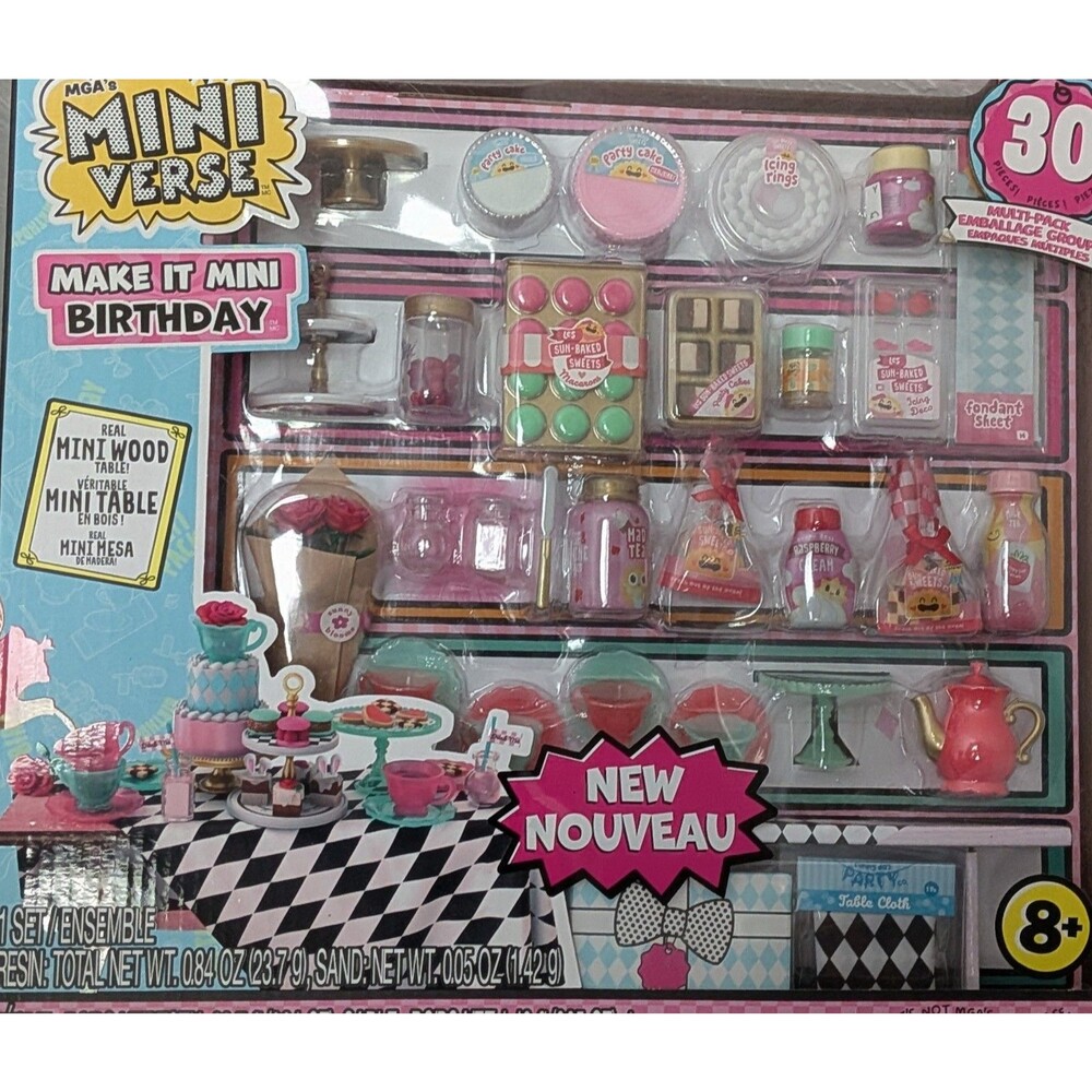 MGA’s Miniverse Make It Mini Birthday Multi-Pack, Walmart Exclusive 30 Pieces